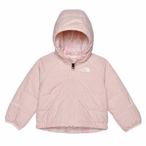 The North Face Reversible Light Pink and Floral Puffer Jacket